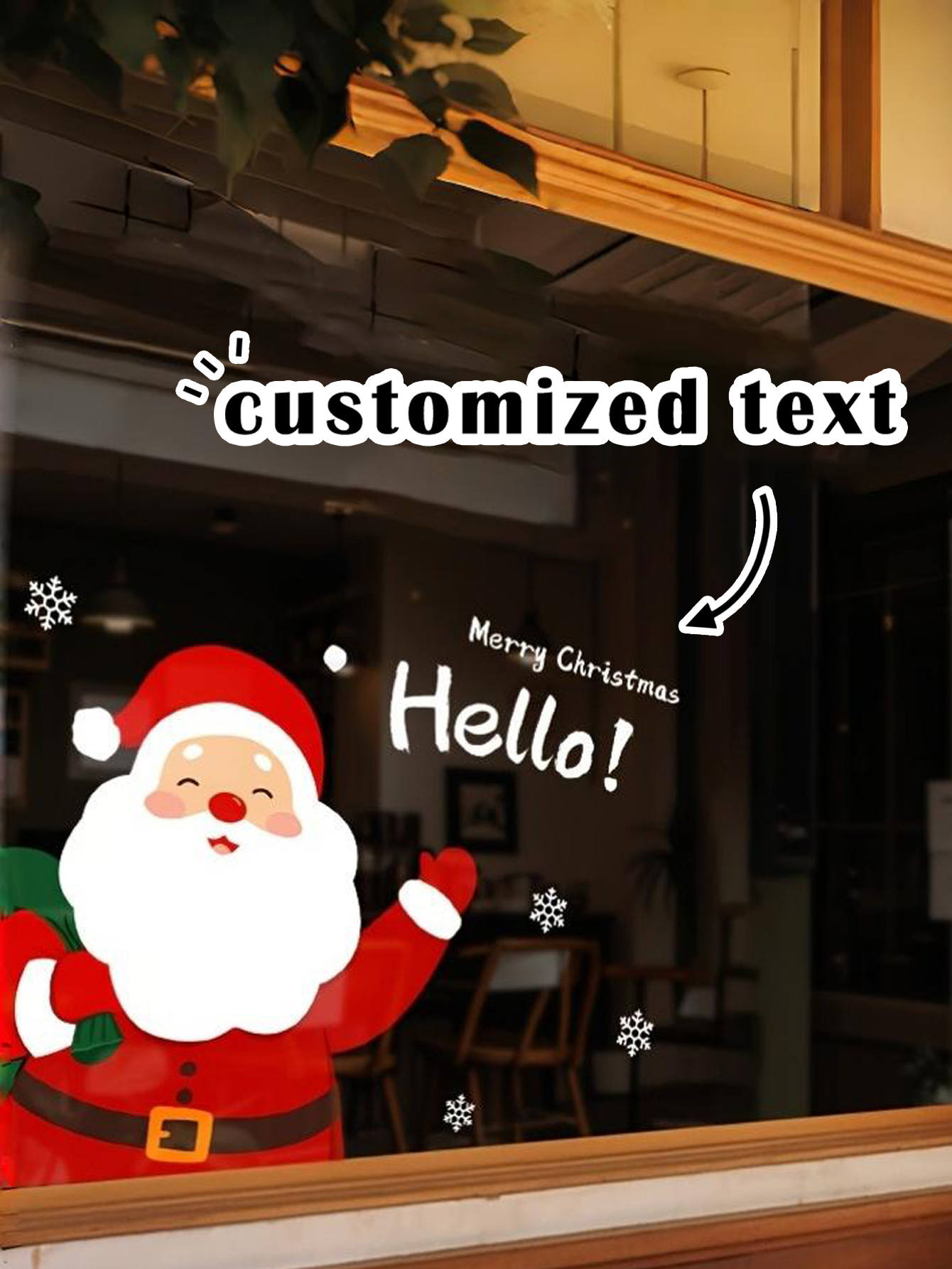 Santa Claus Christmas Window Stickers